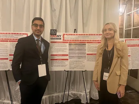 Dr. Ammar vohra and Bettina Sinanova @ PAGNY Research Day